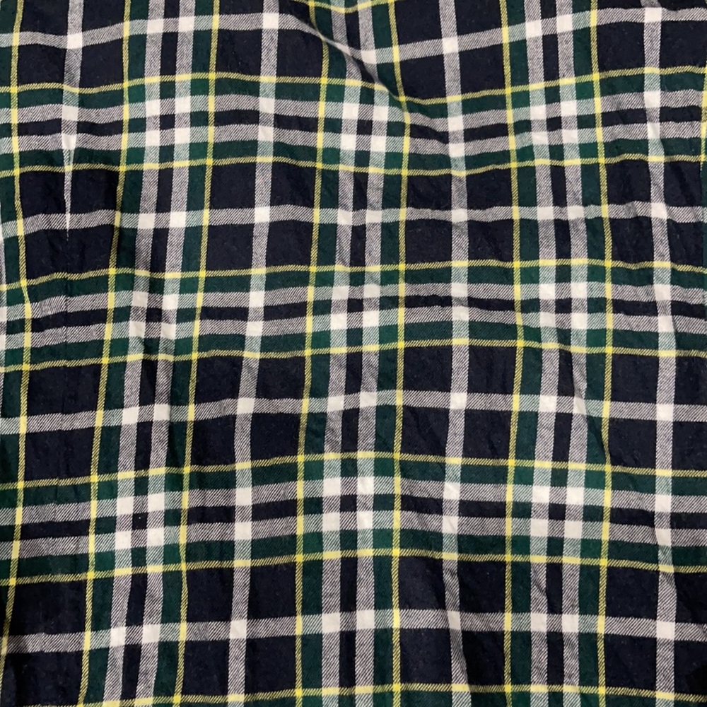 Women’s Navy, Green. Yellow and White Flannel Shirt - Picture 7 of 7
